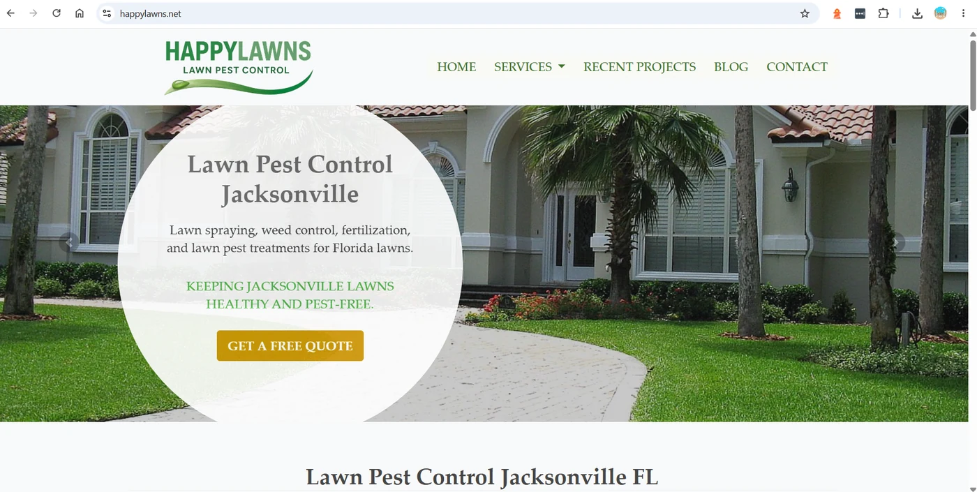 HappyLawns website project